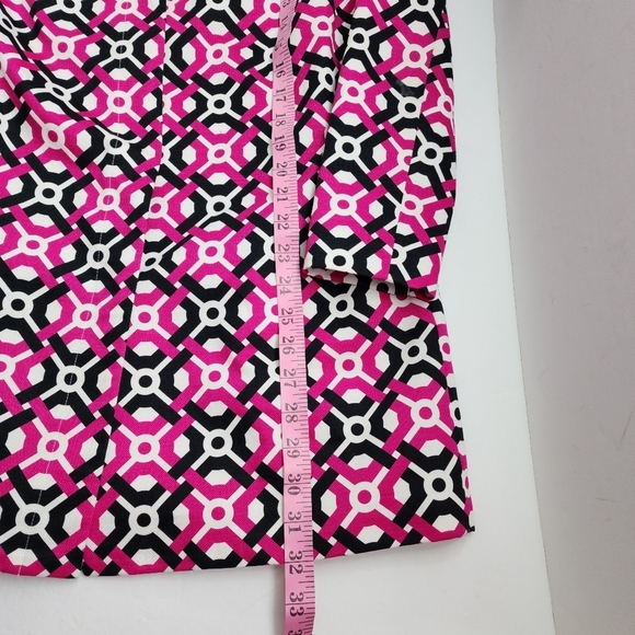 Laundry by Shelli Segal Blazer Jacket Geometric Print 2 - Picture 7 of 11